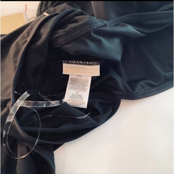 Micheal Kors Black Signature Logo Side Cutout Women's  One-piece Swimsui… - Picture 14 of 15